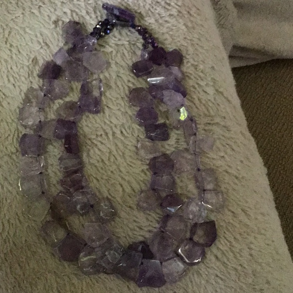 Artisan made amethyst necklace